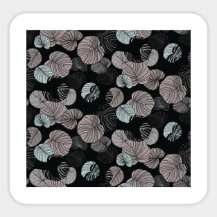 Magnificent Dark Leaves Pattern Sticker